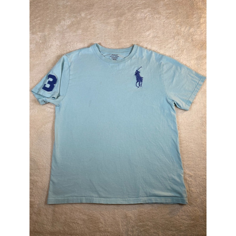 Polo Ralph Lauren Big Pony T-Shirt Boys XL 18-20 Men's Small Blue